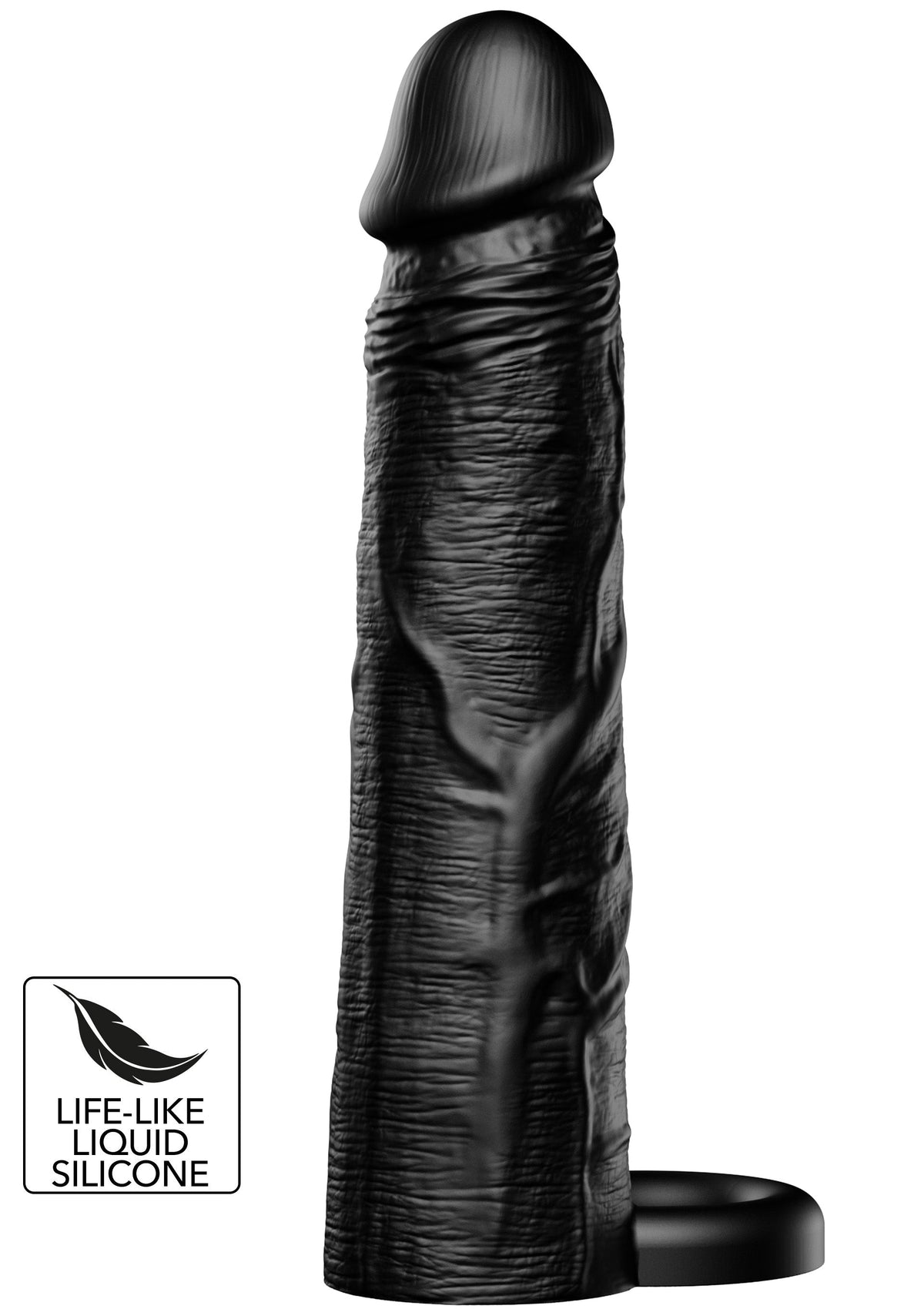Penis Sleeve Liquid Silicone Ring 20 cm BLACK - 0