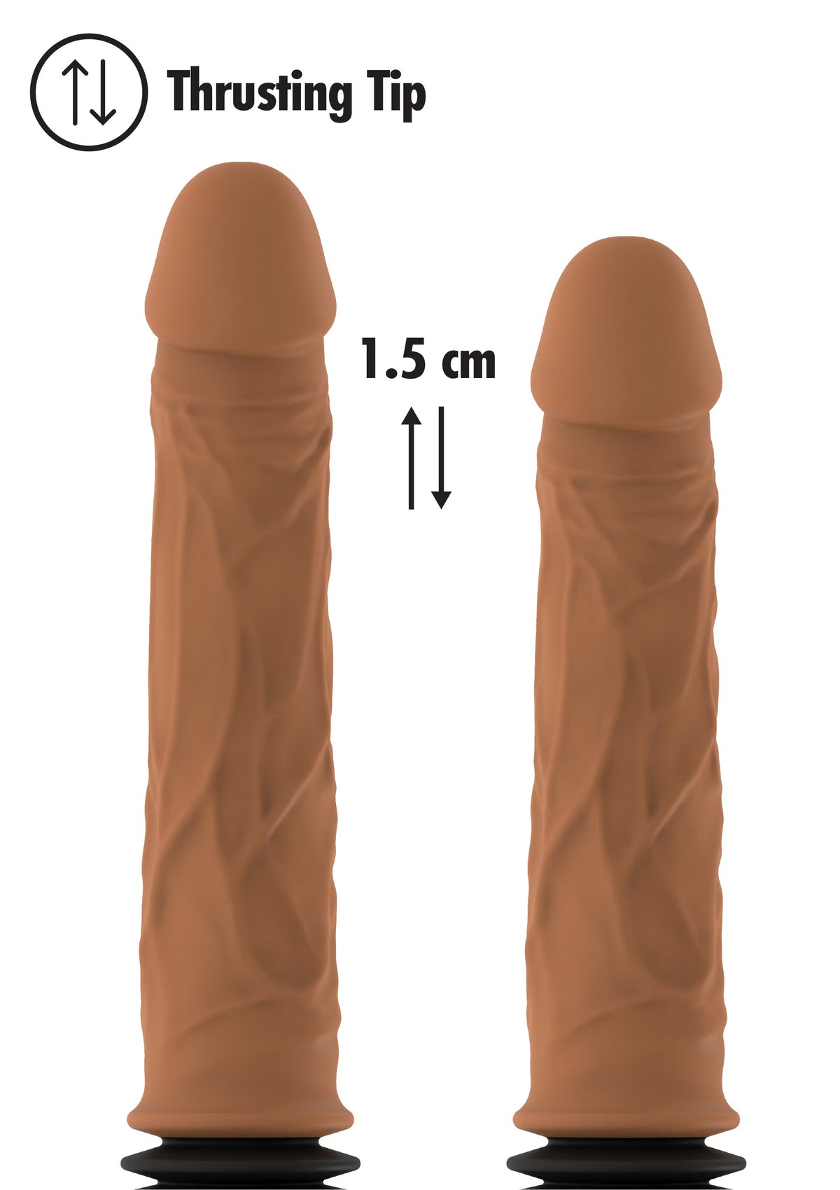 Realistic Double Thrusting Vibrator SKIN - 5