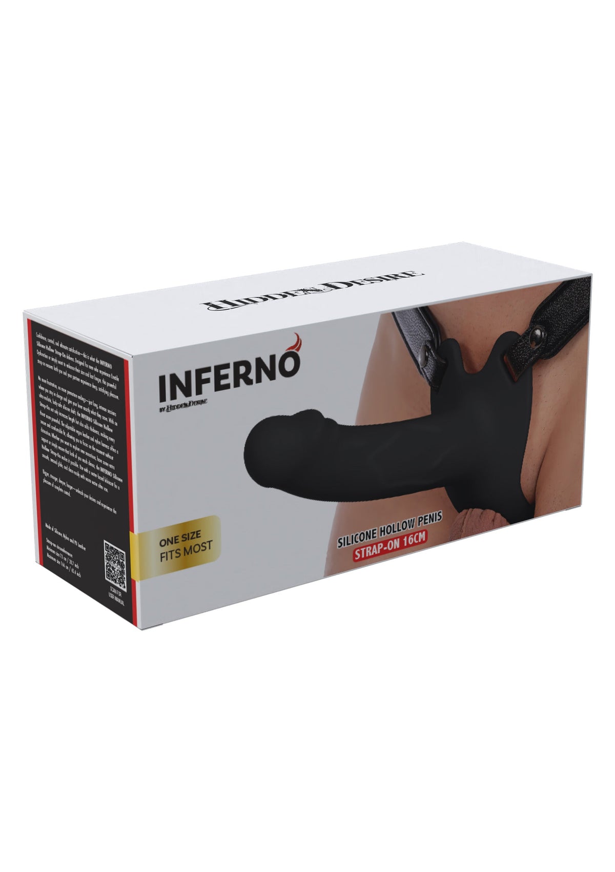 Hollow Penis Strapon 16cm BLACK - 2