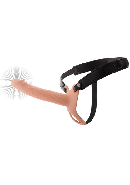 Hollow Penis Strapon Vibrating 20cm SKIN - 4