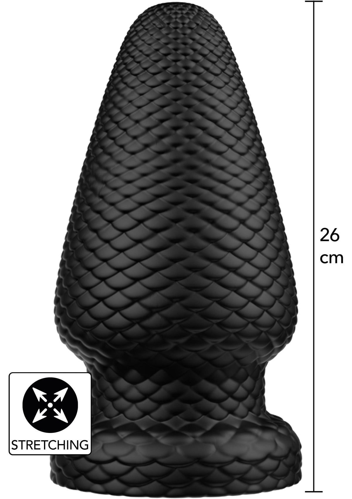 Giant Dragon Butt Plug PVC XXXL BLACK - 0