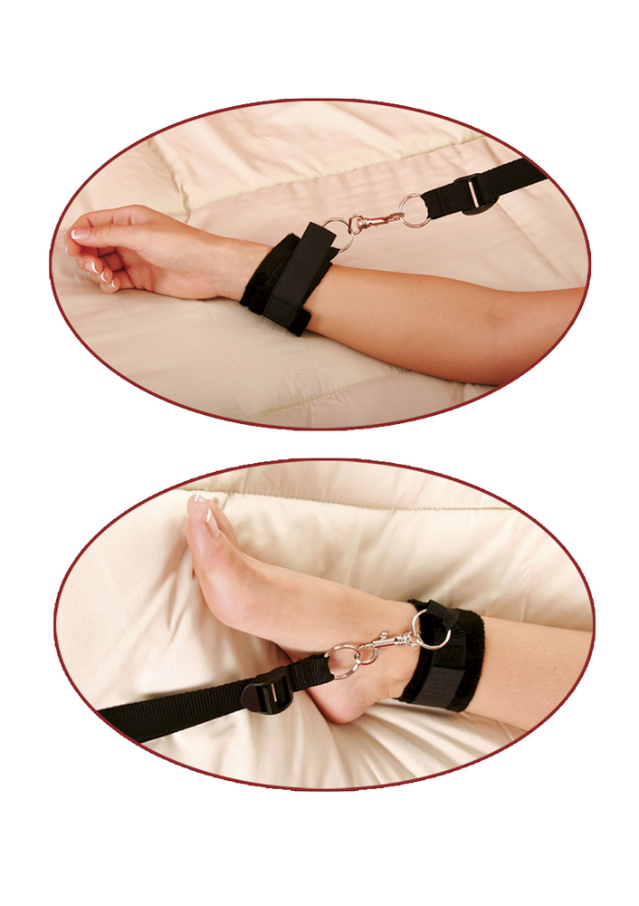 Pipedream Fetish Fantasy Bed Bindings Restraint Kit BLACK - 0