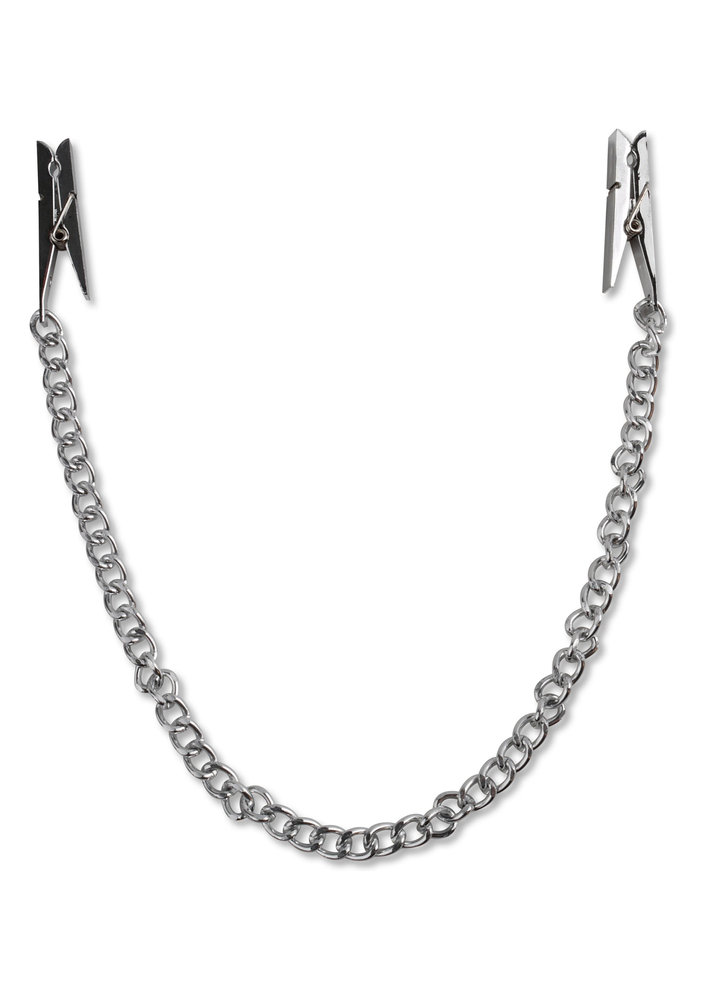 Pipedream Fetish Fantasy Nipple Chain Clips SILVER - 0