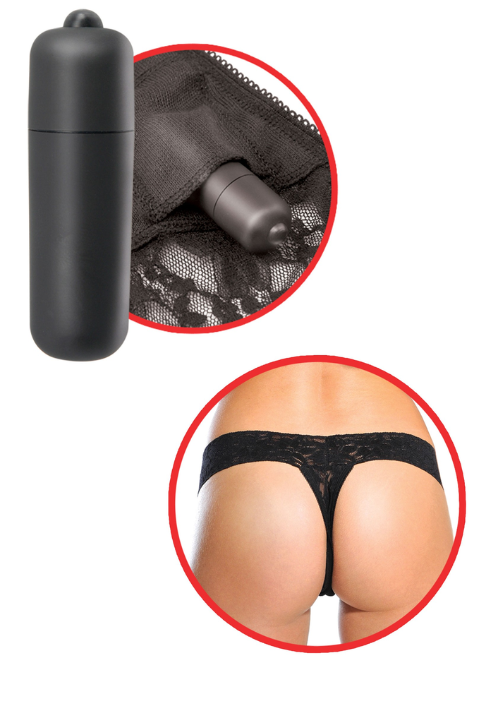 Pipedream Fetish Fantasy Hanky Spank Me Vibrating Panty BLACK O/S - 3