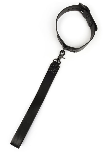 Signature Collar & Short Leash BLACK - 2