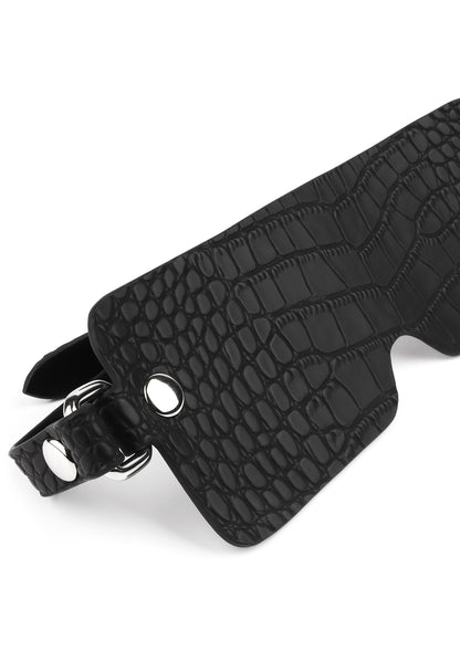 Croc-Embossed Blindfold BLACK - 6