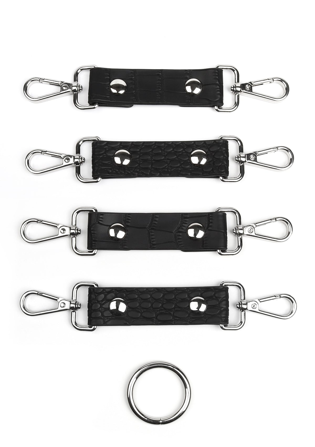 Croc-Embossed Hogtie BLACK - 3