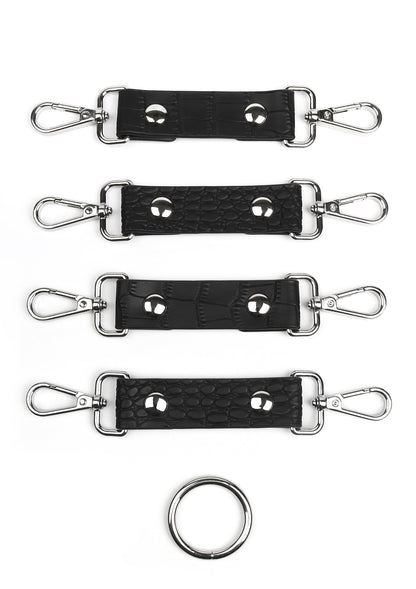 Croc-Embossed Hogtie BLACK - 3