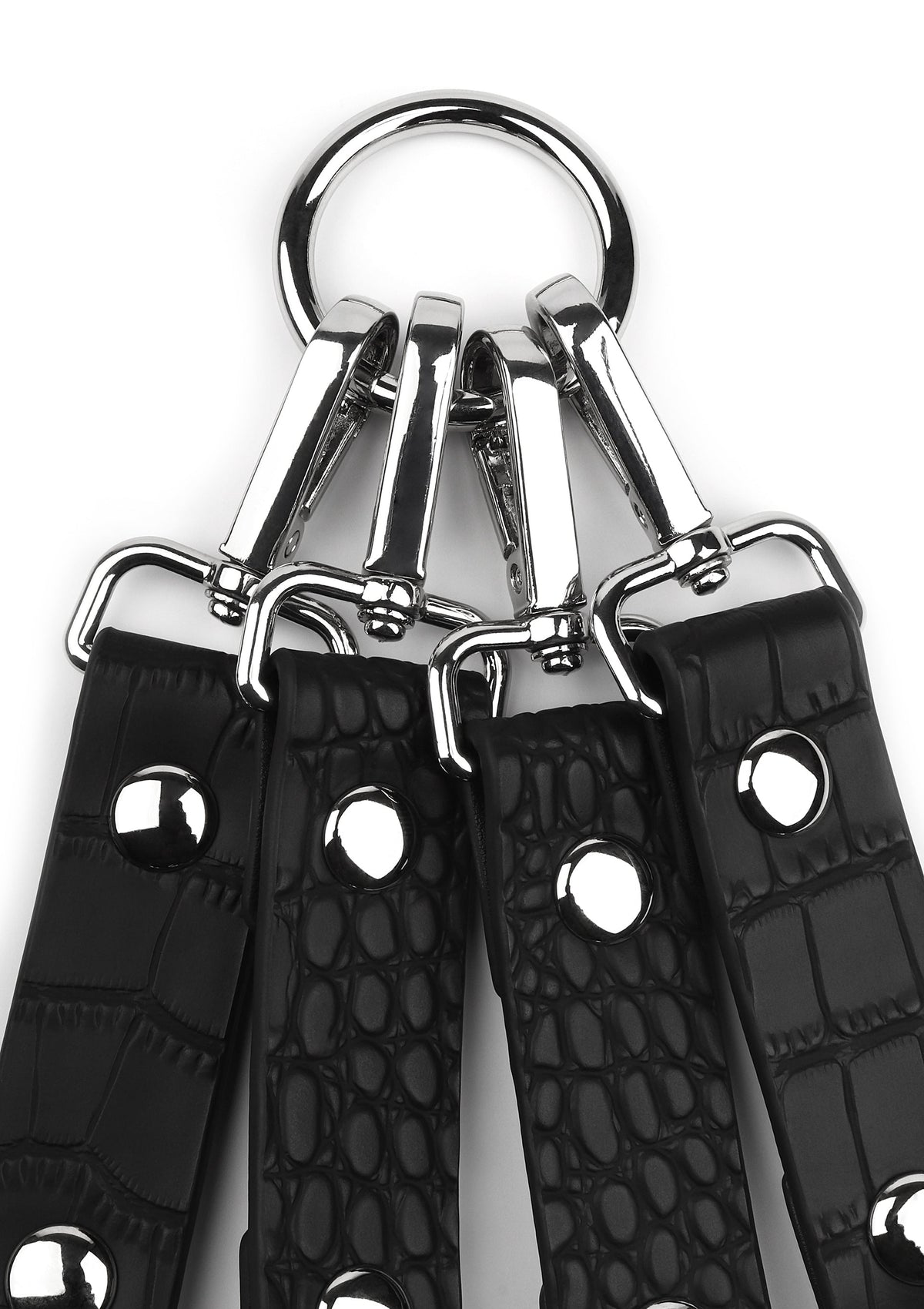 Croc-Embossed Hogtie BLACK - 4