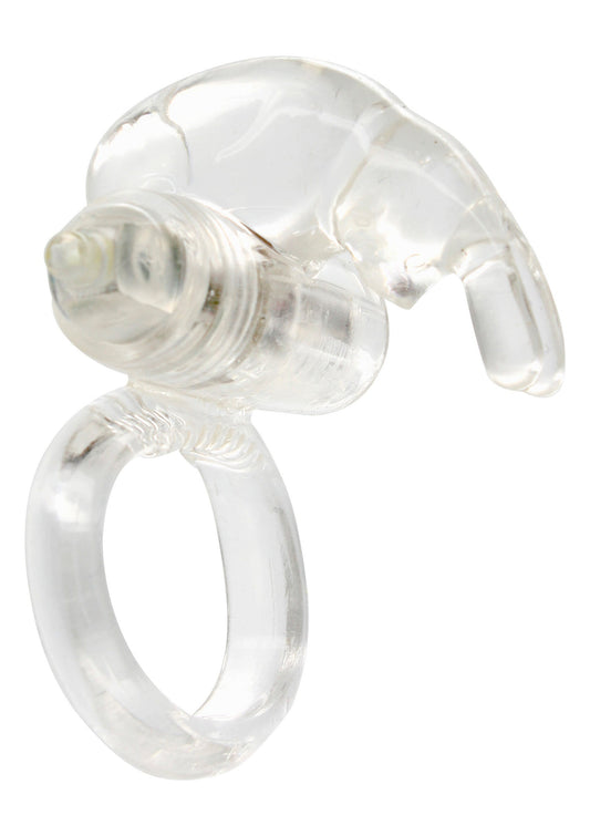 Rabbit Vibrating Cockring - Transparent