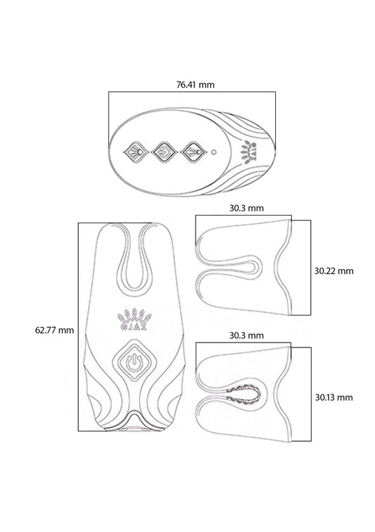 Zalo Nave Vibrating Nipple Clamps - Rosa