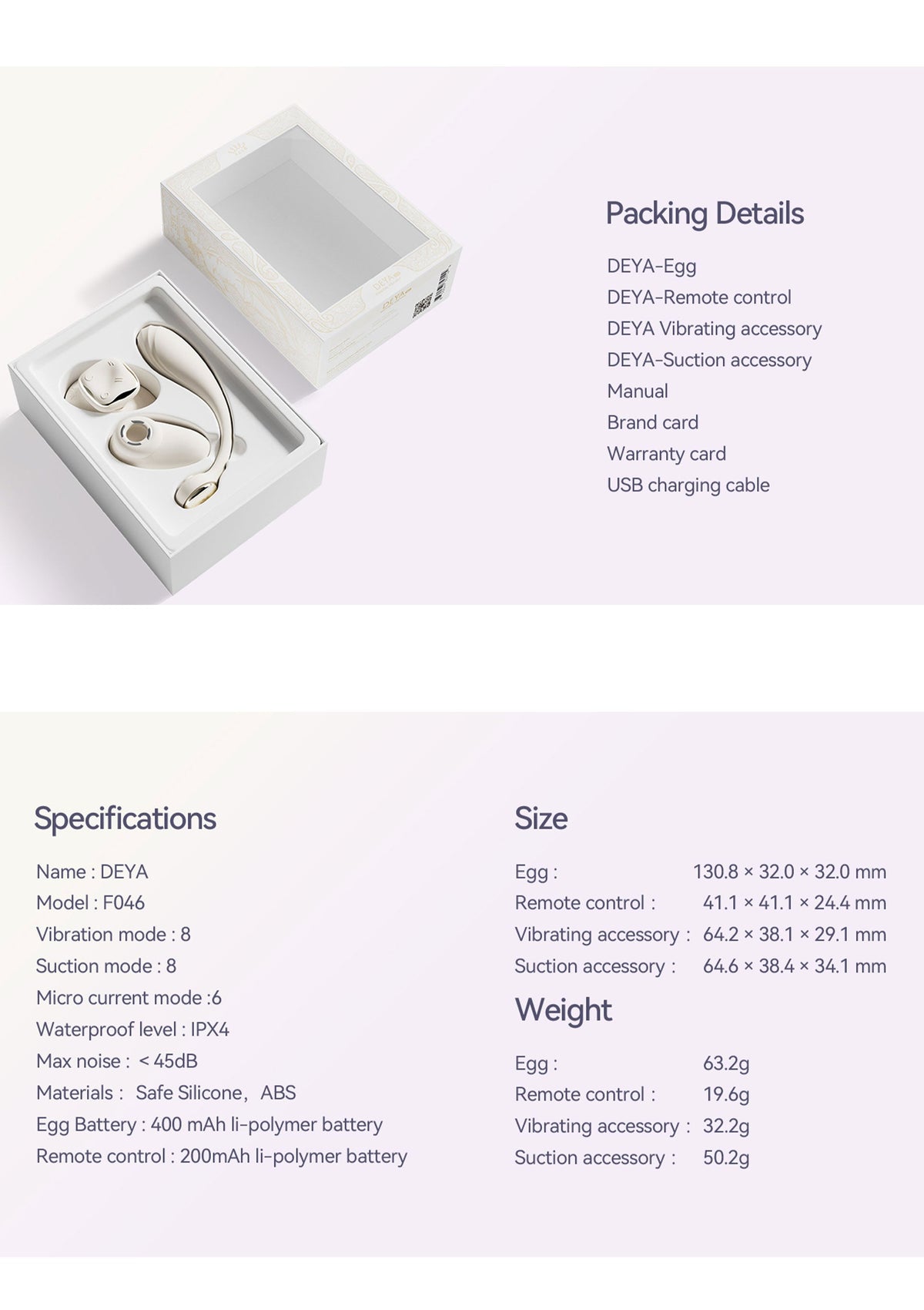 Deya Wearable Panty Vibrator WHITE - 17