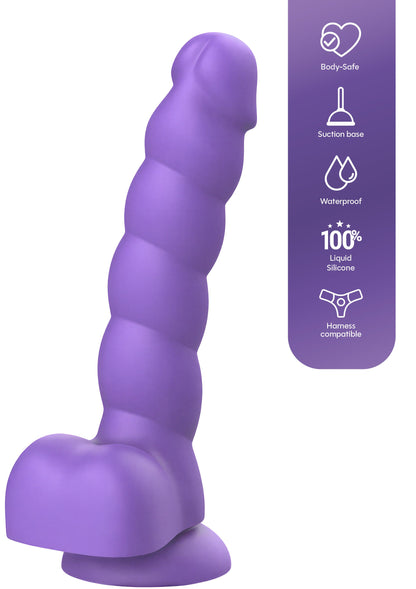 Spiral Tease Dildo Silicone L PURPLE - 6