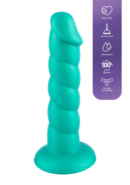 Spiral Tease Dong Silicone S GREEN - 4