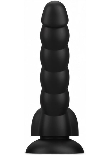 Spiral Tease Vibrating Dildo Silicone XL BLACK - 3