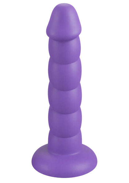 Spiral Tease Vibrating Dong Silicone L PURPLE - 4
