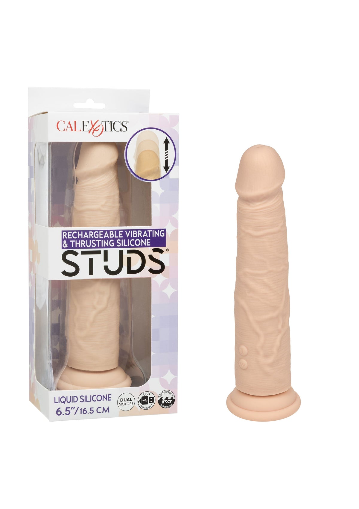 Vibrating & Thrusting Silicone Studs SKIN - 7