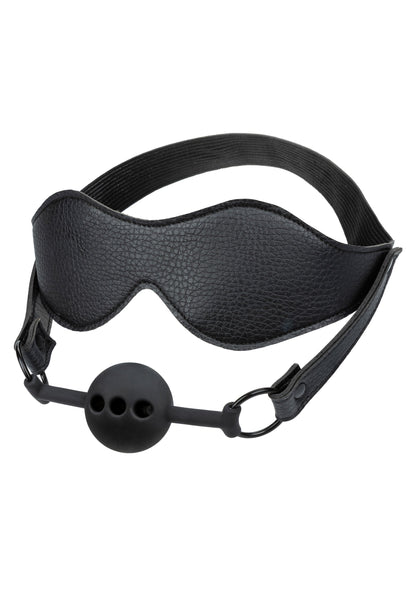 Eye Mask & Breathable Ball Gag BLACK - 0