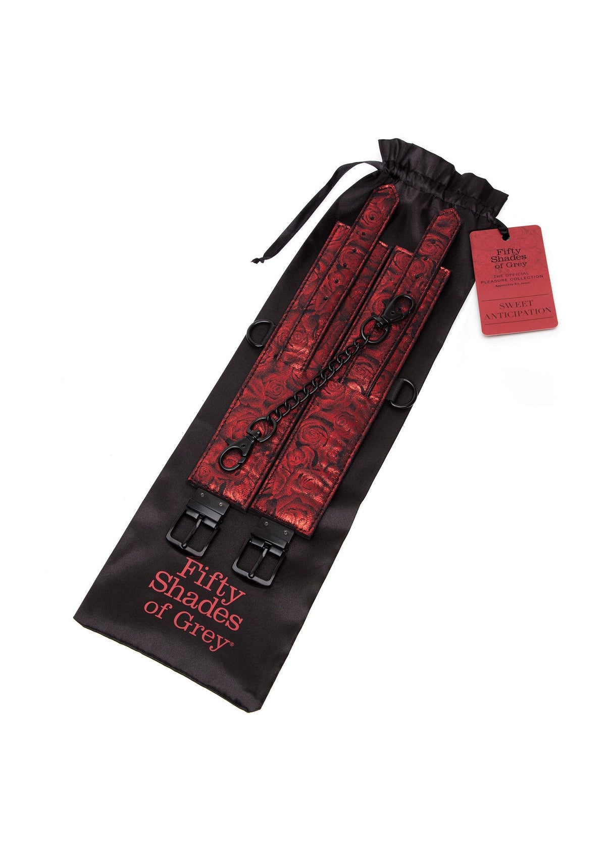 Reverse PU Leather Wrist Cuffs RED - 3