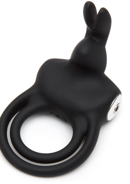 Stimulating Rabbit Cock Ring BLACK - 0