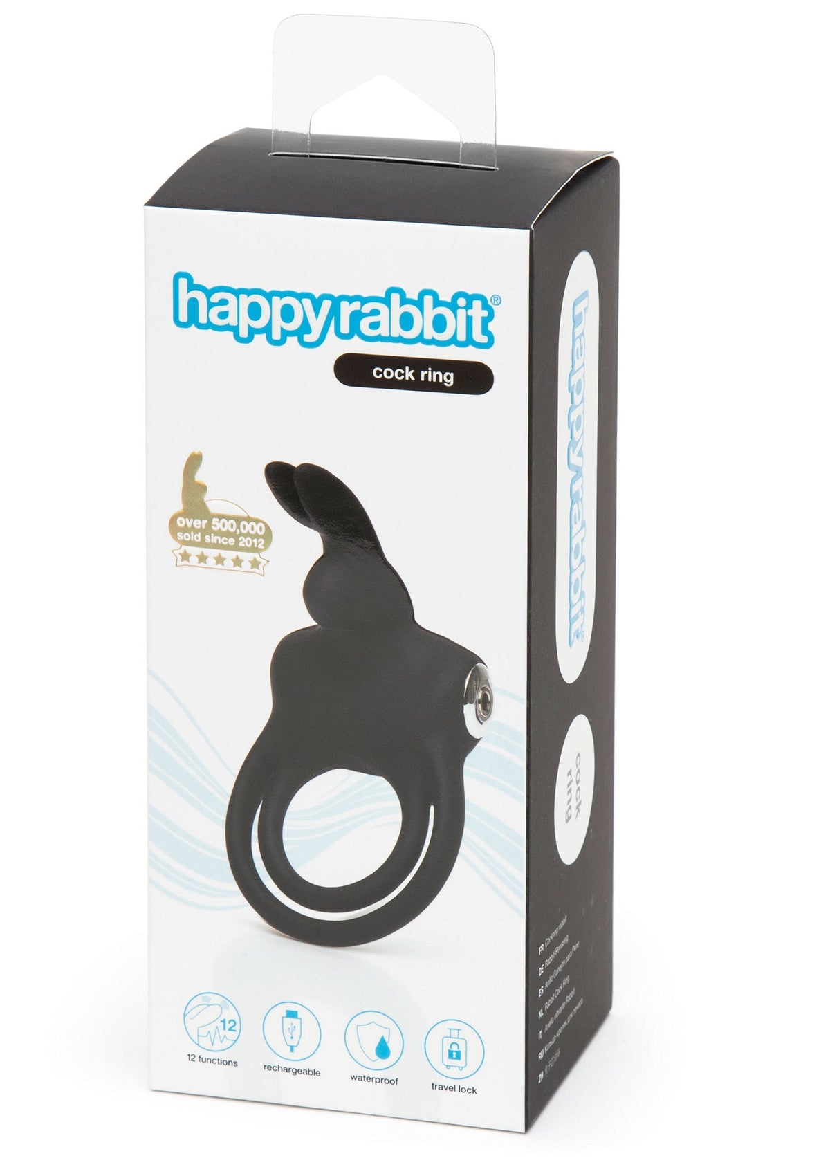 Stimulating Rabbit Cock Ring BLACK - 2
