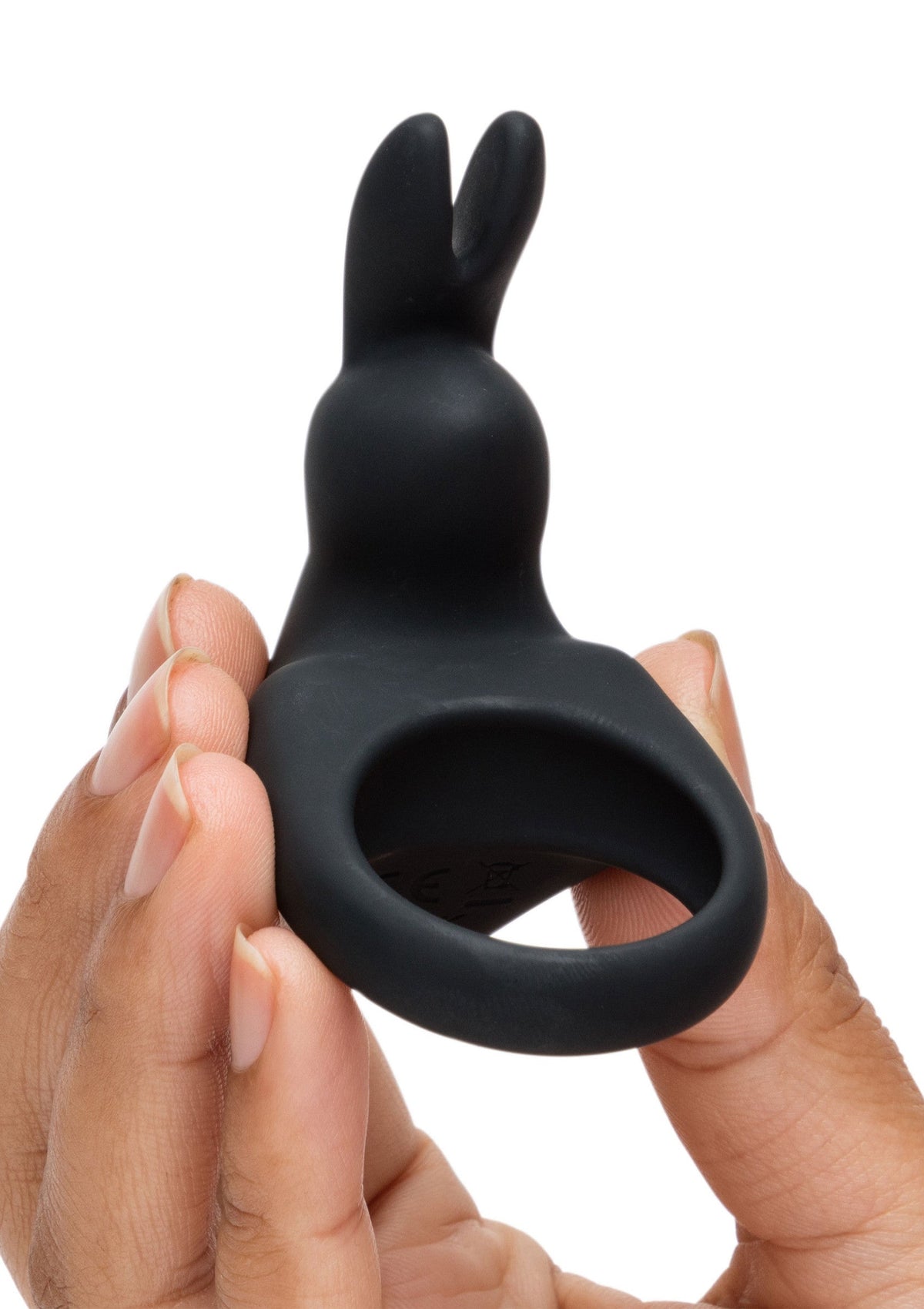 Silicone Rabbit Cock Ring BLACK - 4
