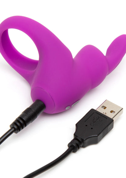 Silicone Rabbit Cock Ring PURPLE - 1