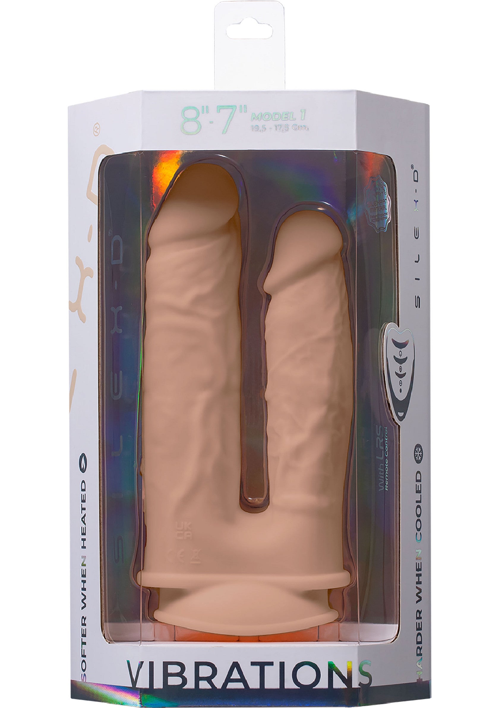Silex-D Duo Dildo Vibrating 7+8 Inch SKIN - 2