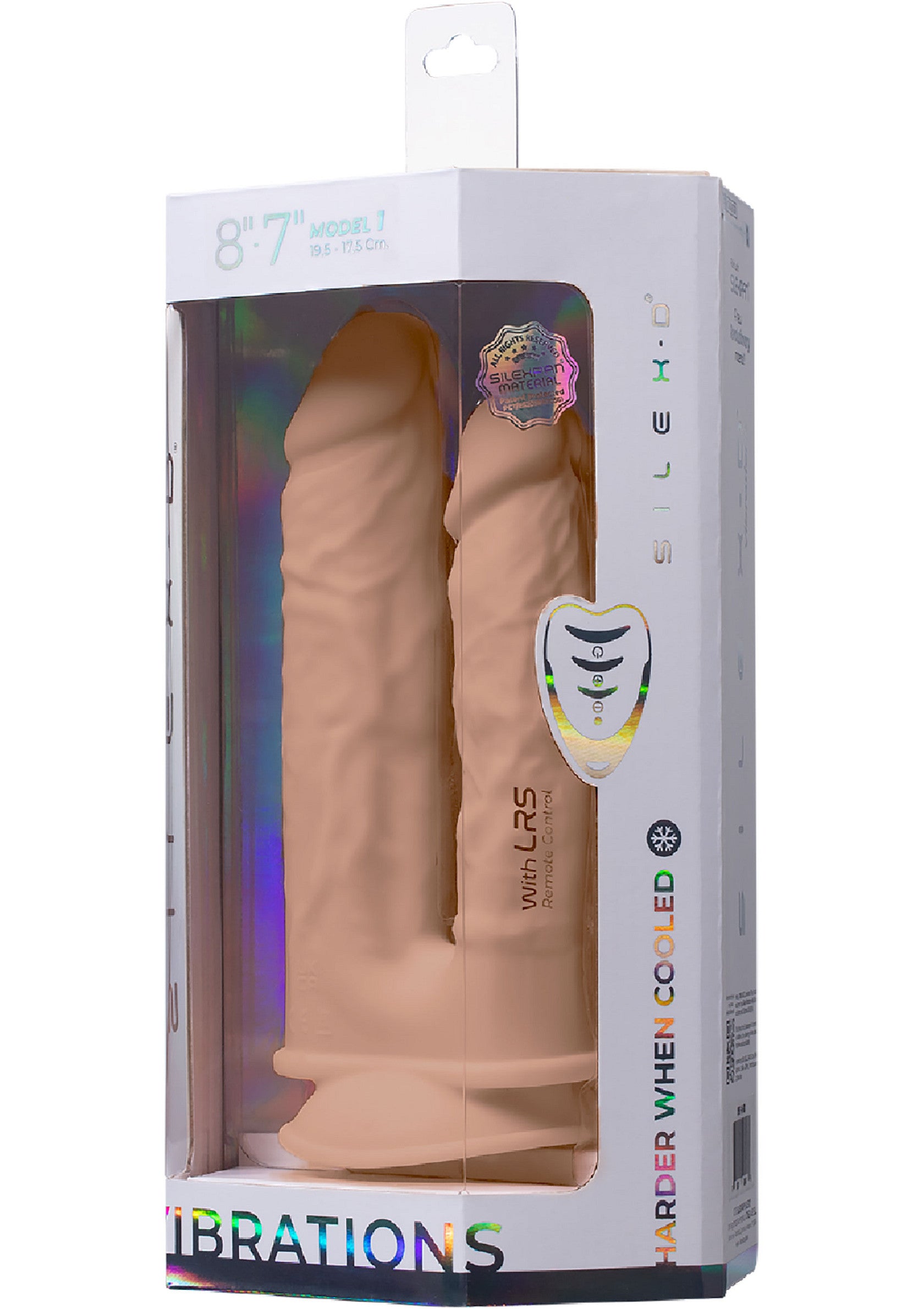 Silex-D Duo Dildo Vibrating 7+8 Inch SKIN - 4