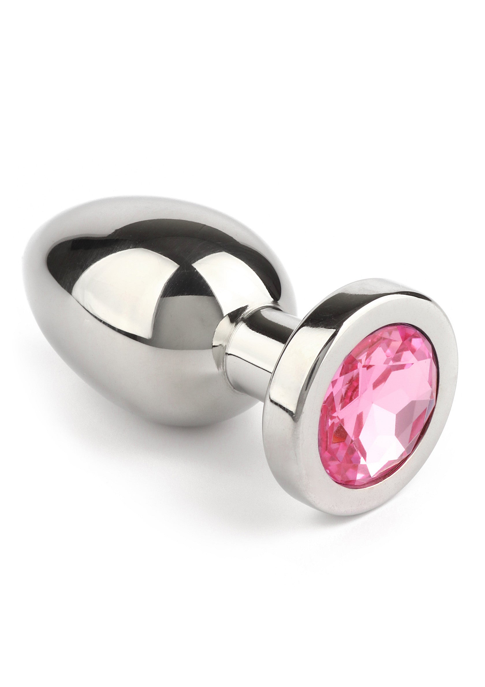 Mr. Steel Jewled Butt Plug Small PINK - 3