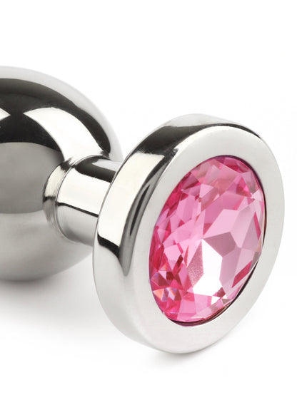 Mr. Steel Jewled Butt Plug Small PINK - 6