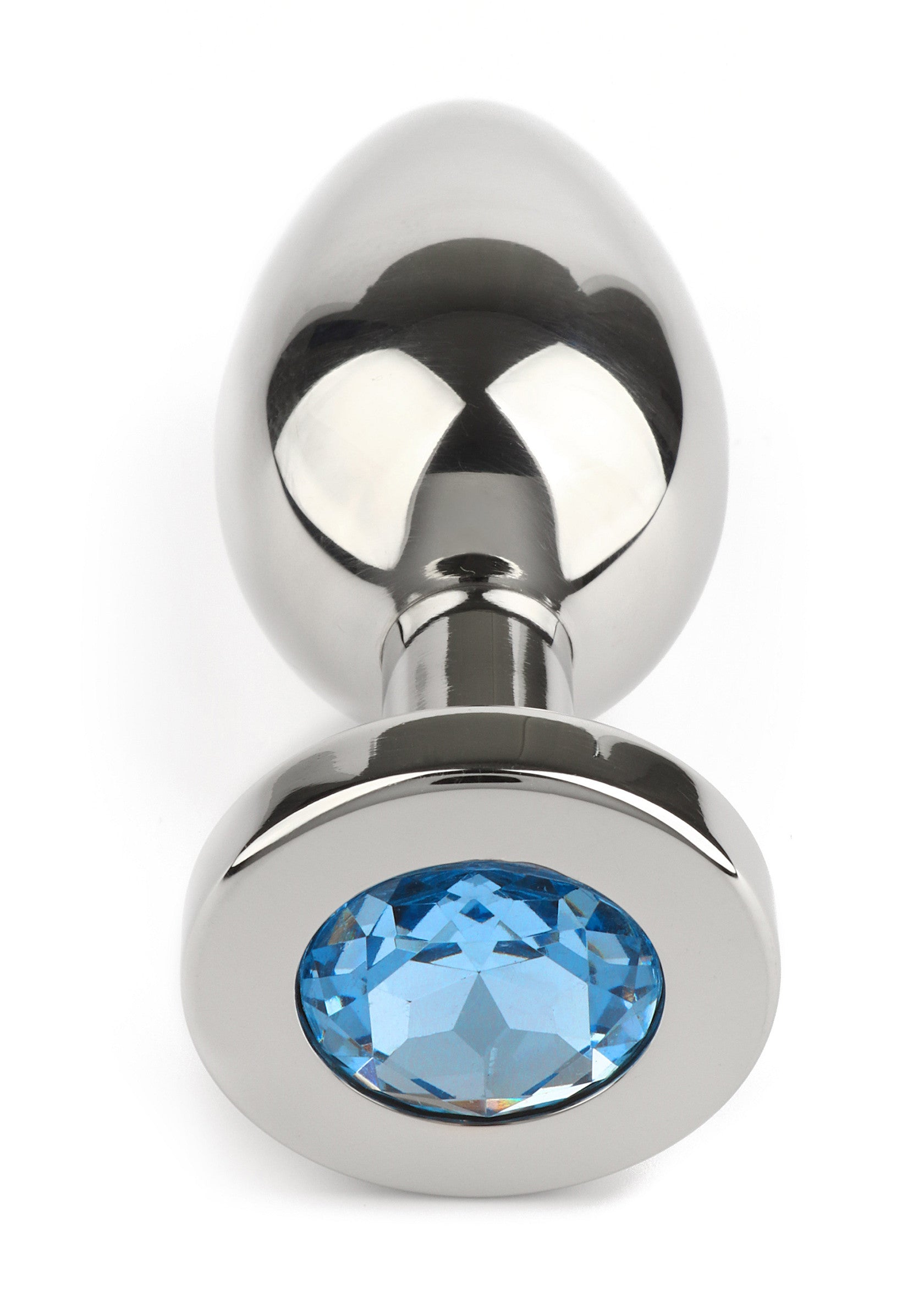 Jewled Butt Plug Medium BLUE - 3