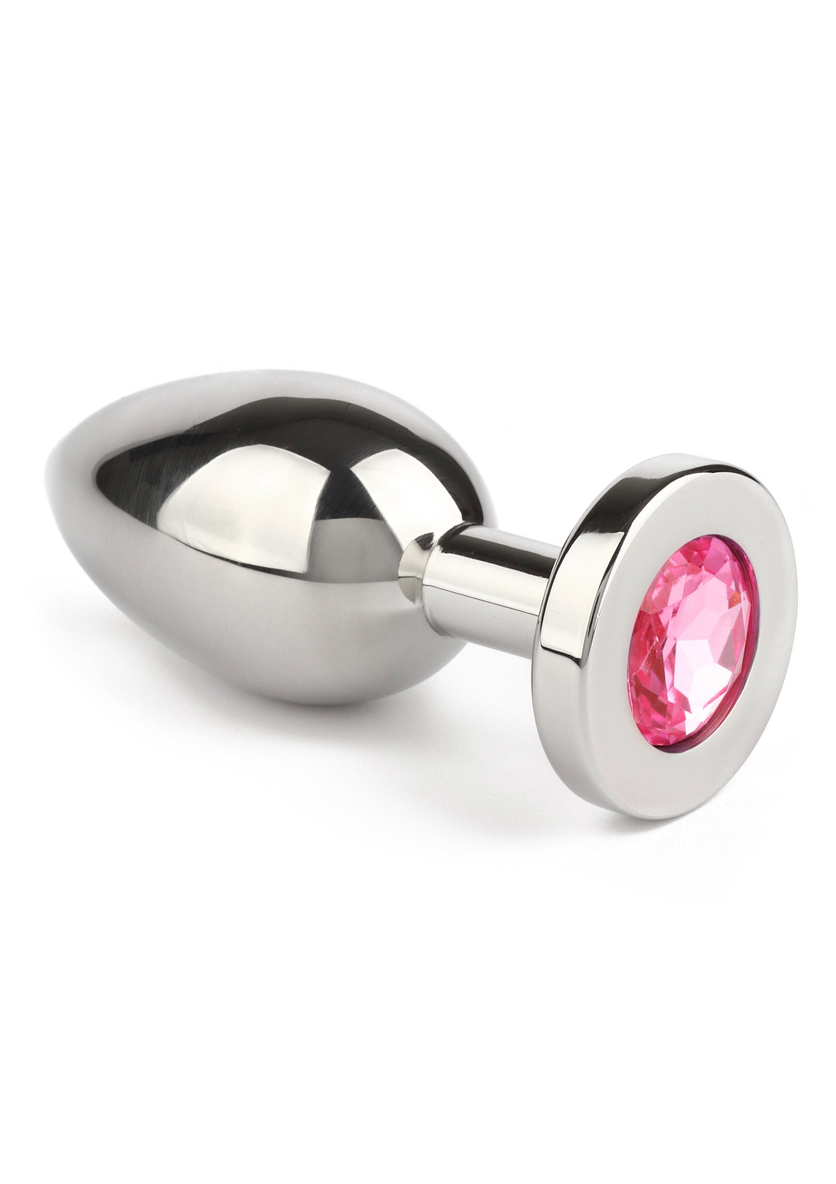 Mr. Steel Jewled Butt Plug Medium PINK - 1