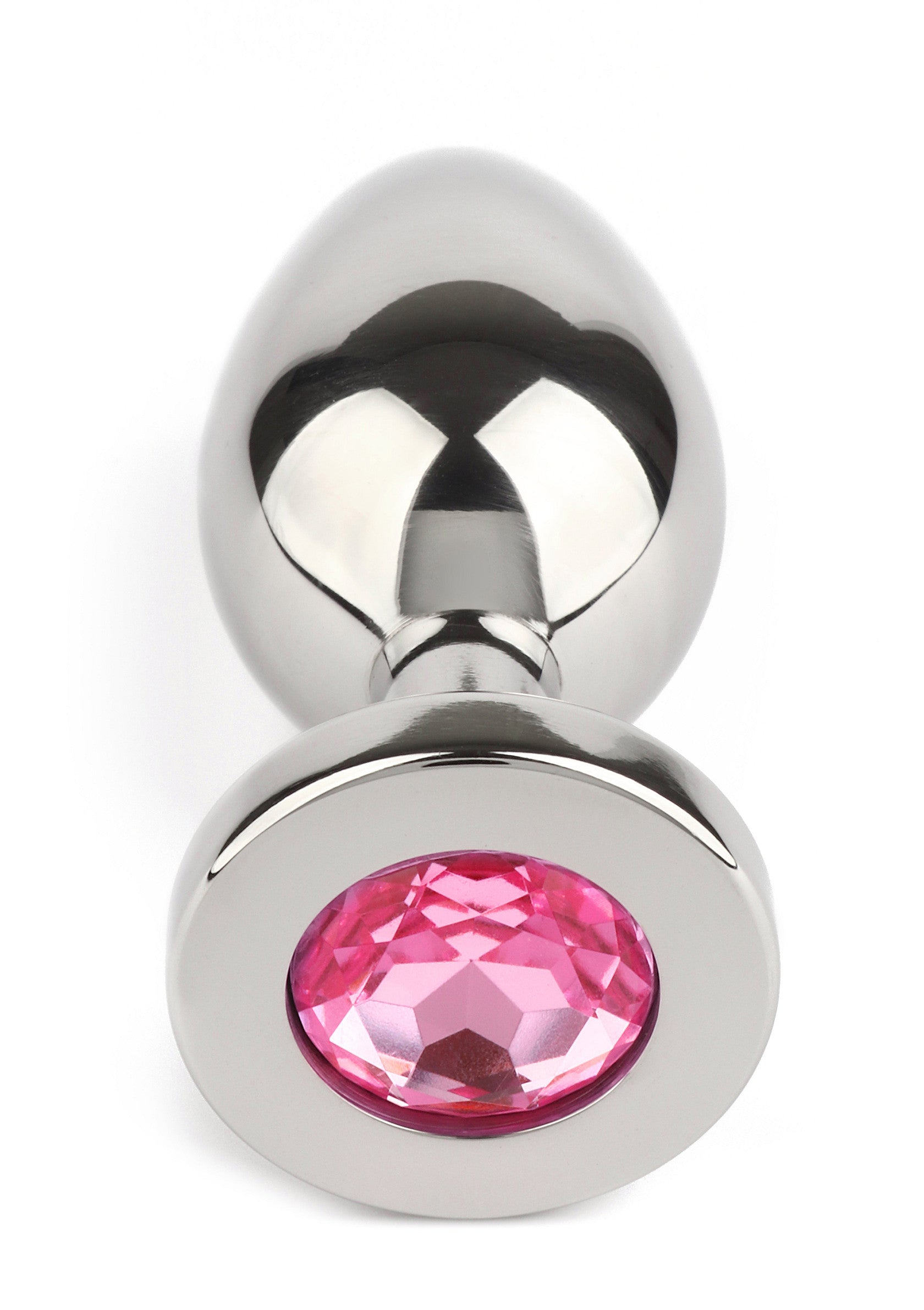 Mr. Steel Jewled Butt Plug Medium PINK - 4