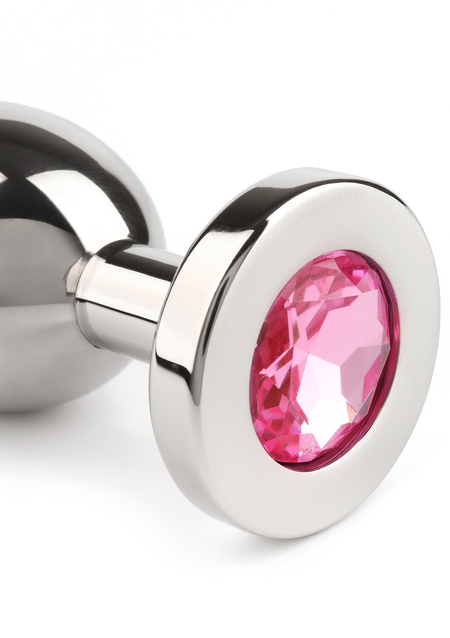 Mr. Steel Jewled Butt Plug Medium PINK - 0