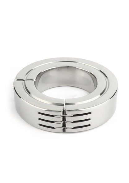 Mr. Steel Hinged Magnetic Cockring 40mm SILVER - 0