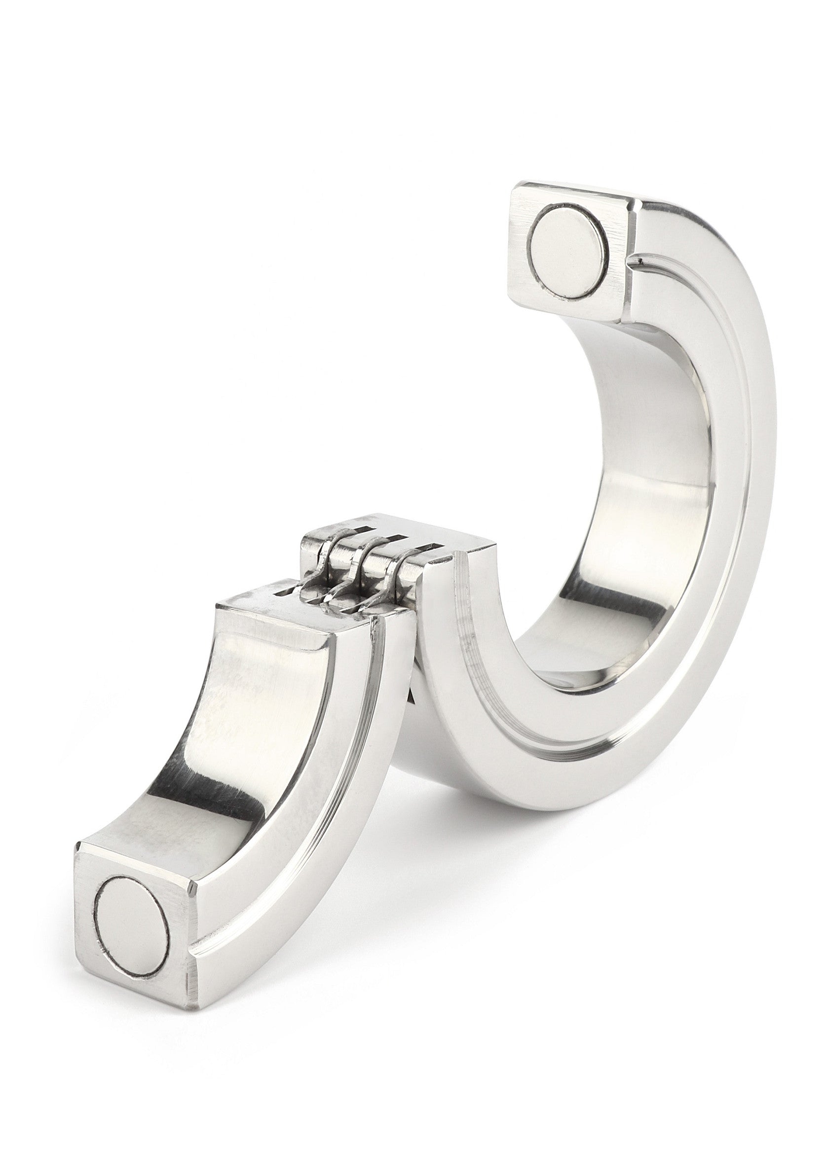 Mr. Steel Hinged Magnetic Cockring 40mm SILVER - 3