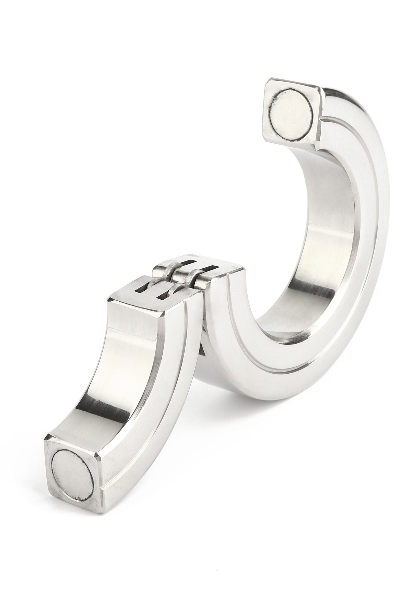 Mr. Steel Hinged Magnetic Cockring 45mm SILVER - 4