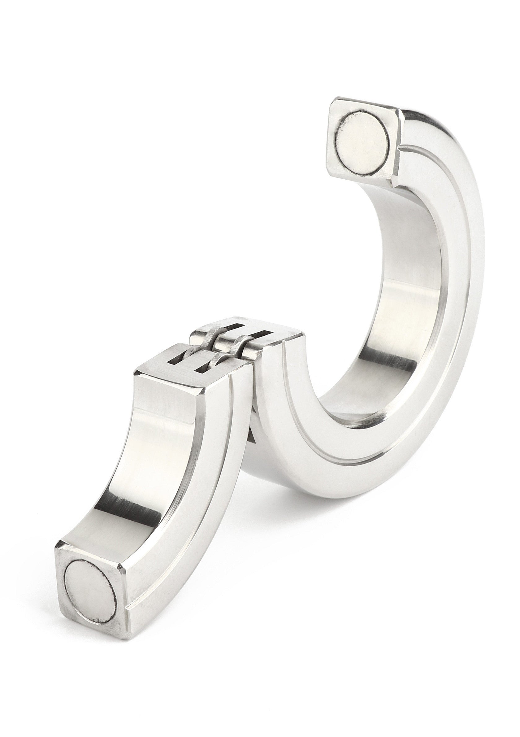 Mr. Steel Hinged Magnetic Cockring 45mm SILVER - 4