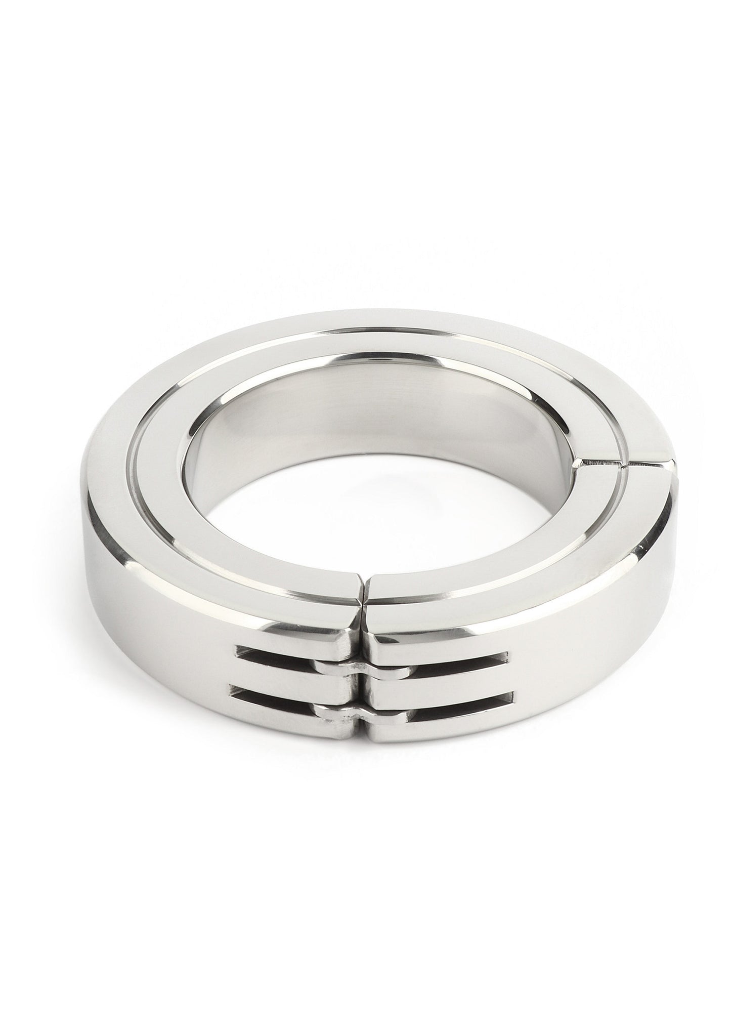 Mr. Steel Hinged Magnetic Cockring 50mm SILVER - 1
