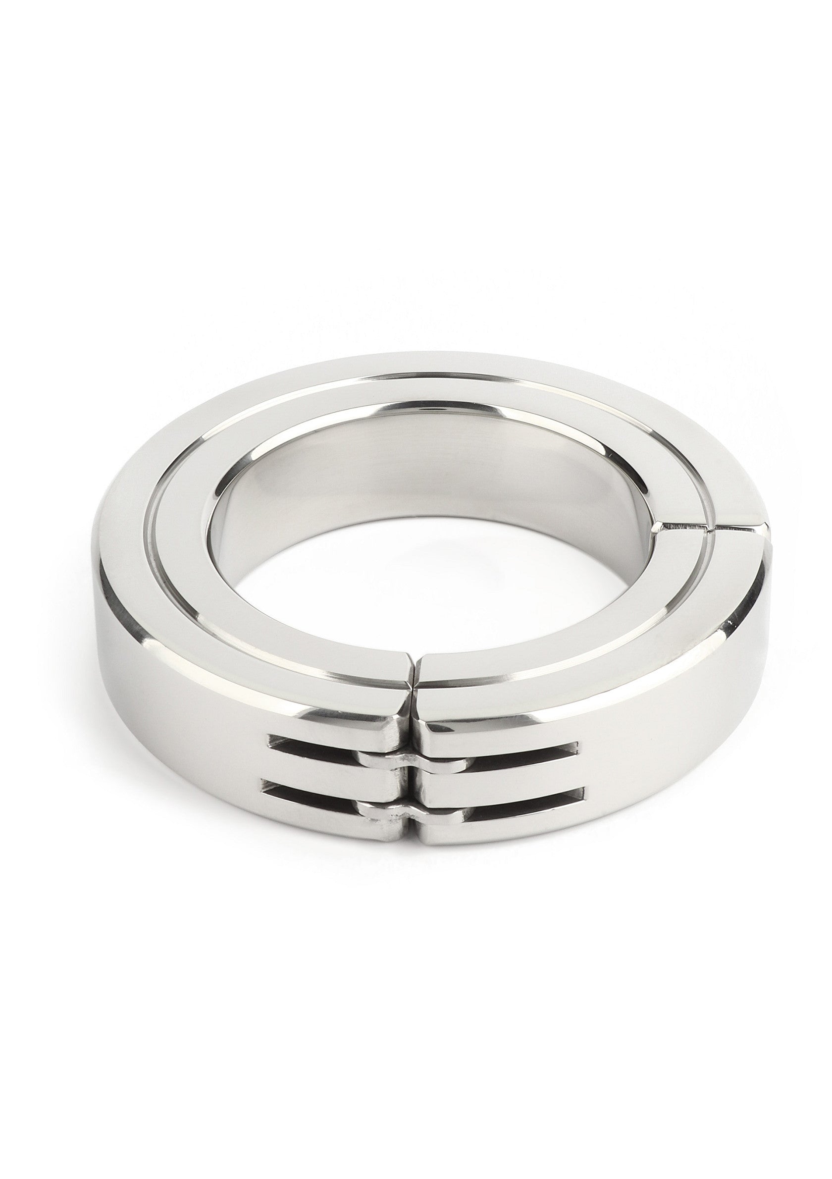 Mr. Steel Hinged Magnetic Cockring 50mm SILVER - 1