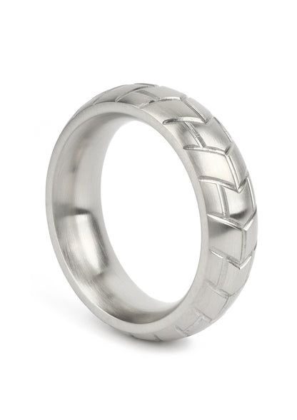 Mr. Steel MeGa Tire C-Ring Satin 45mm SILVER - 0