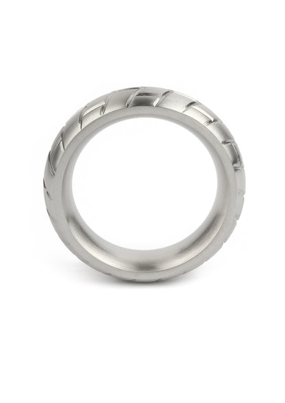 Mr. Steel MeGa Tire C-Ring Satin 45mm SILVER - 4