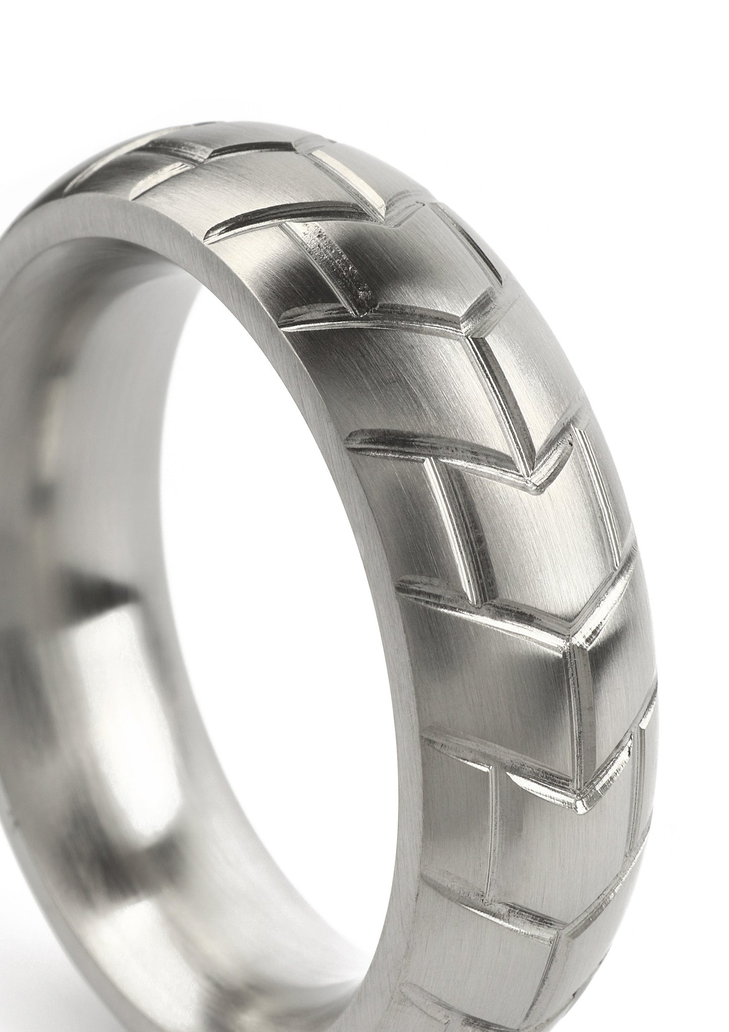 Mr. Steel MeGa Tire C-Ring Satin 45mm SILVER - 5