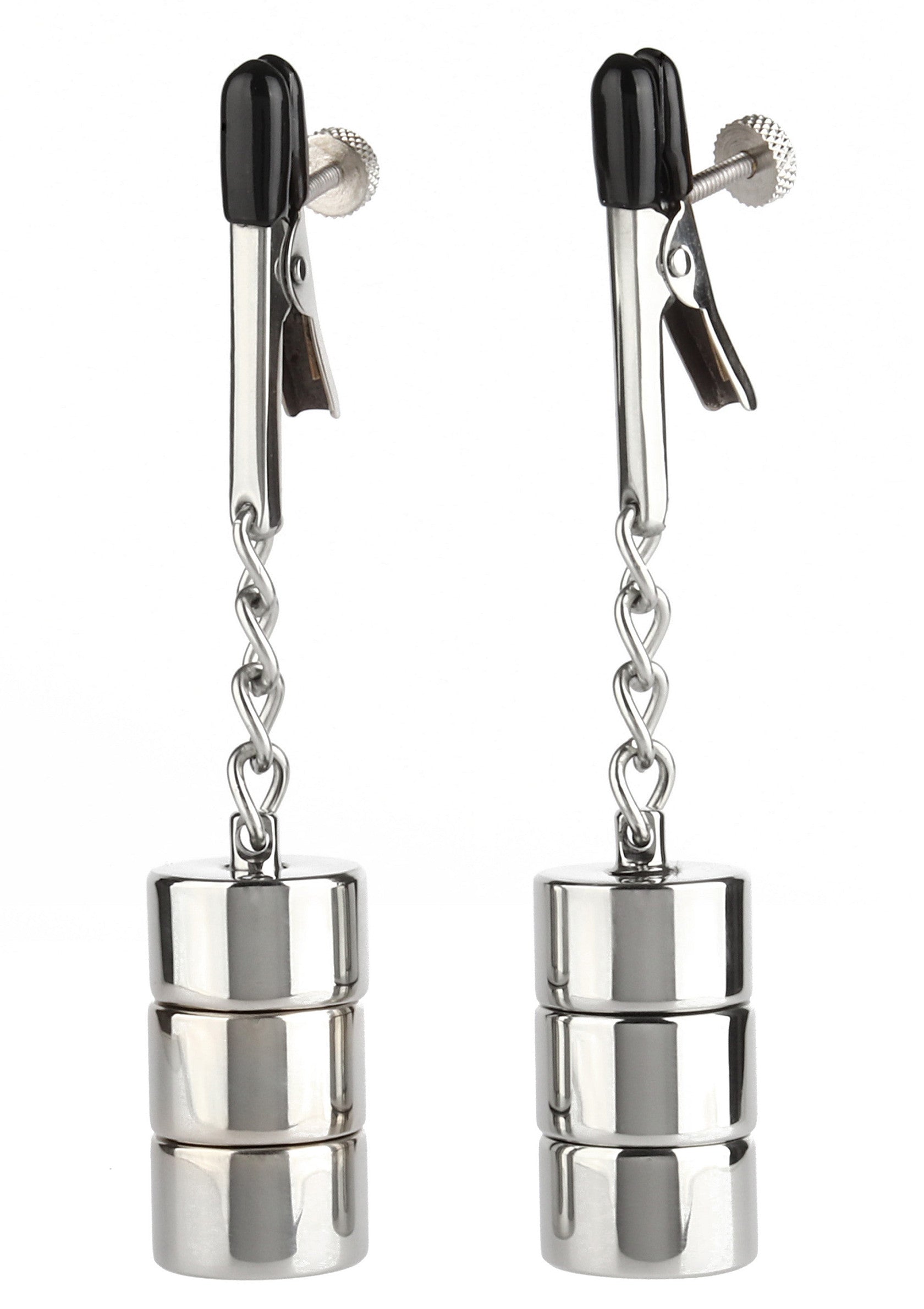 Mr. Steel Aligator Nipple Clamps Weights SILVER - 0