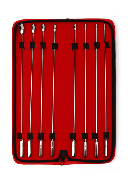 Mr. Steel Rosebud Urethral Sounds 8 Pcs SILVER - 0