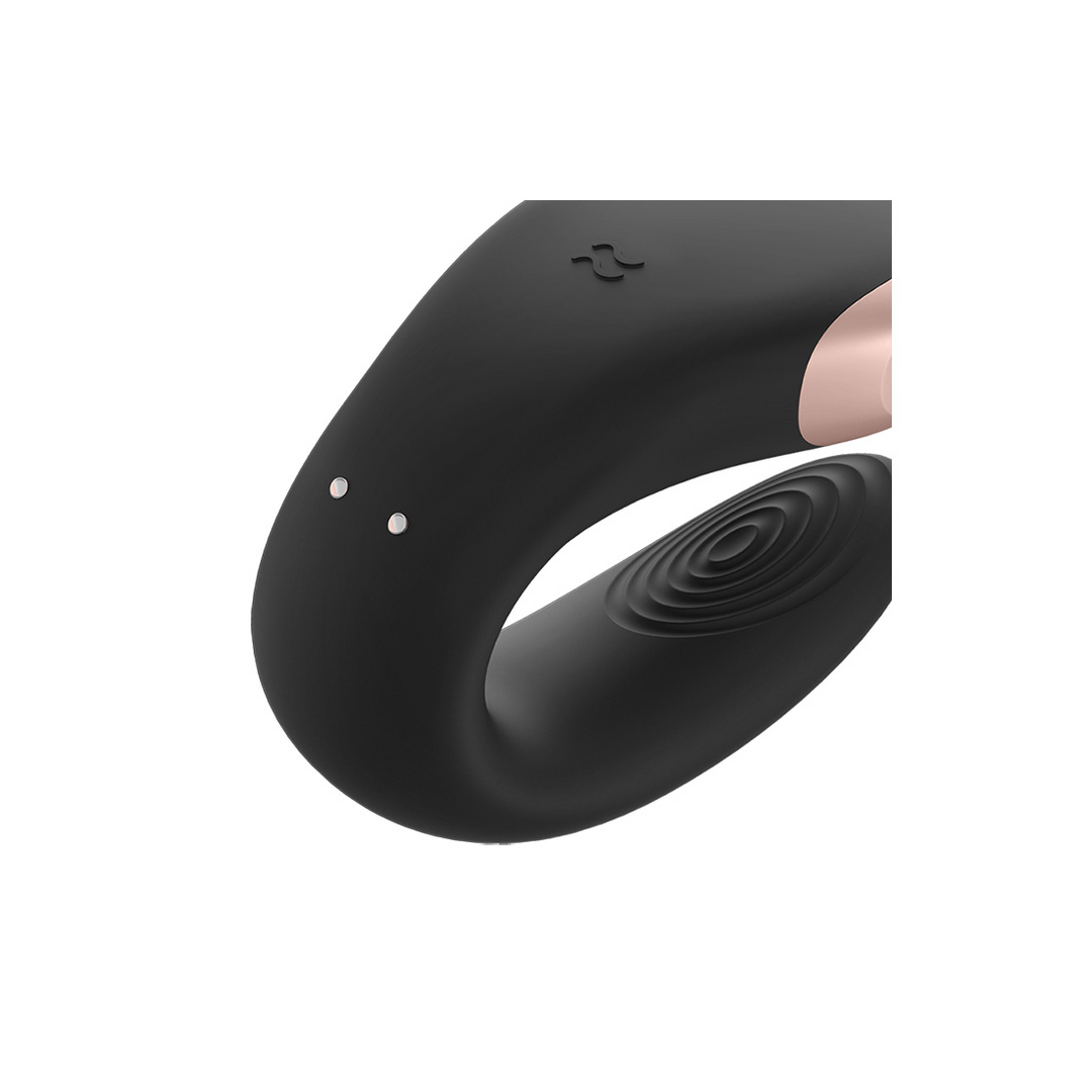 Double Love - Luxe Partner Vibrator - Zwart Schwarz - 3