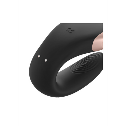 Double Love - Luxe Partner Vibrator - Zwart Schwarz - 0