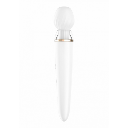 Double Wand-er Wand - Massage Wand en Vibrator - Wit Weiß - 1