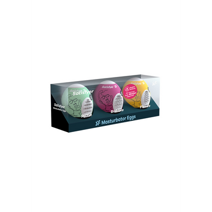 Masturbator Egg Set - Riffle, Bubble, Fierce - 3 Stuks Multicolor - 0